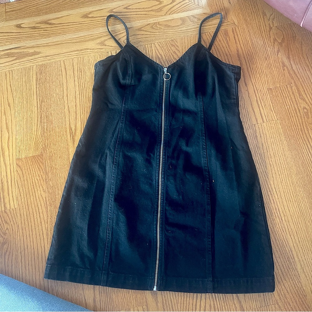 Topshop zipper denim dress
